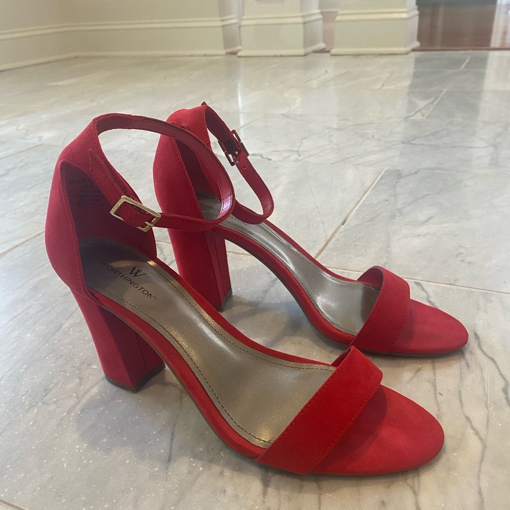 Red high heels. Size 8.